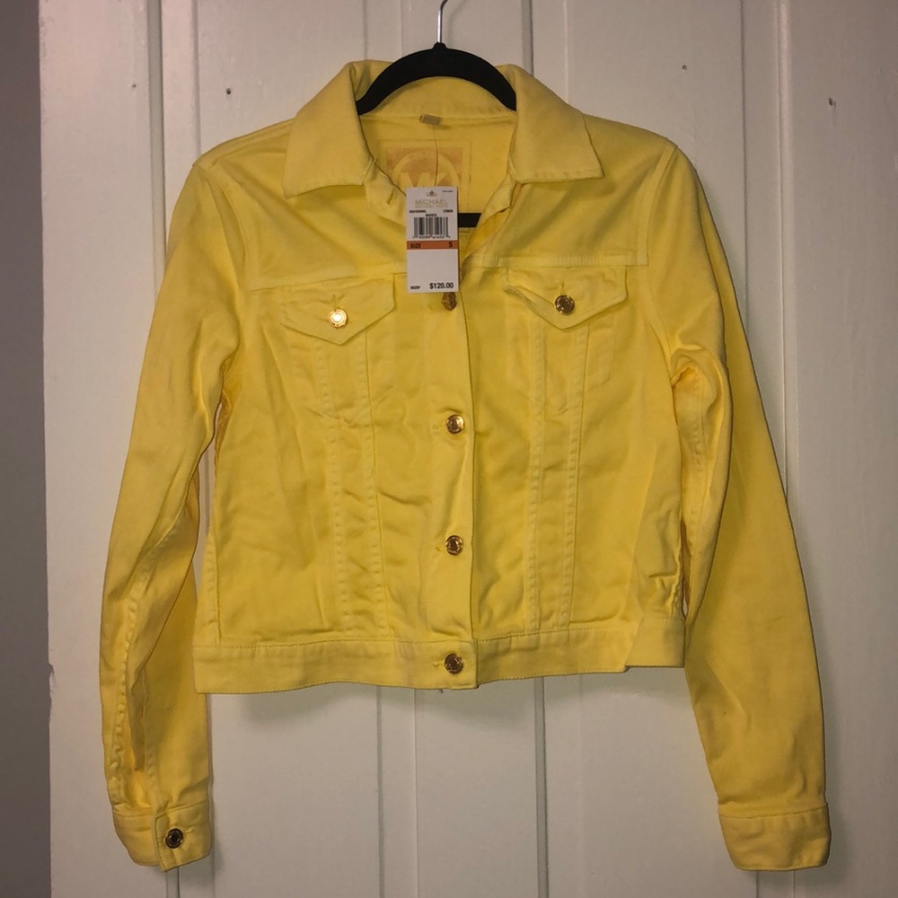 MICHAEL Michael Kors denim jacket lemon size small